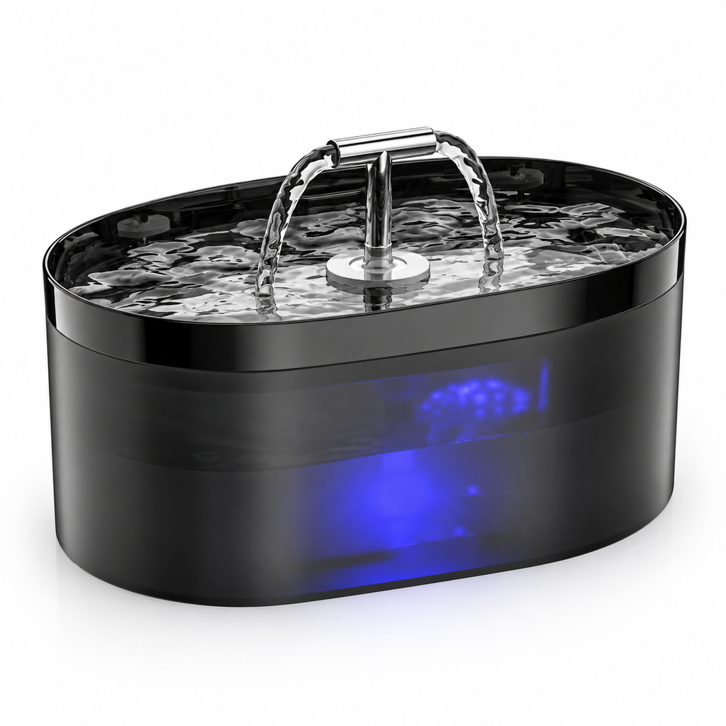 Fontaine à eau pour chat en T – 2,2L, Filtre Intégré, Pompe Ultra-Silencieuse