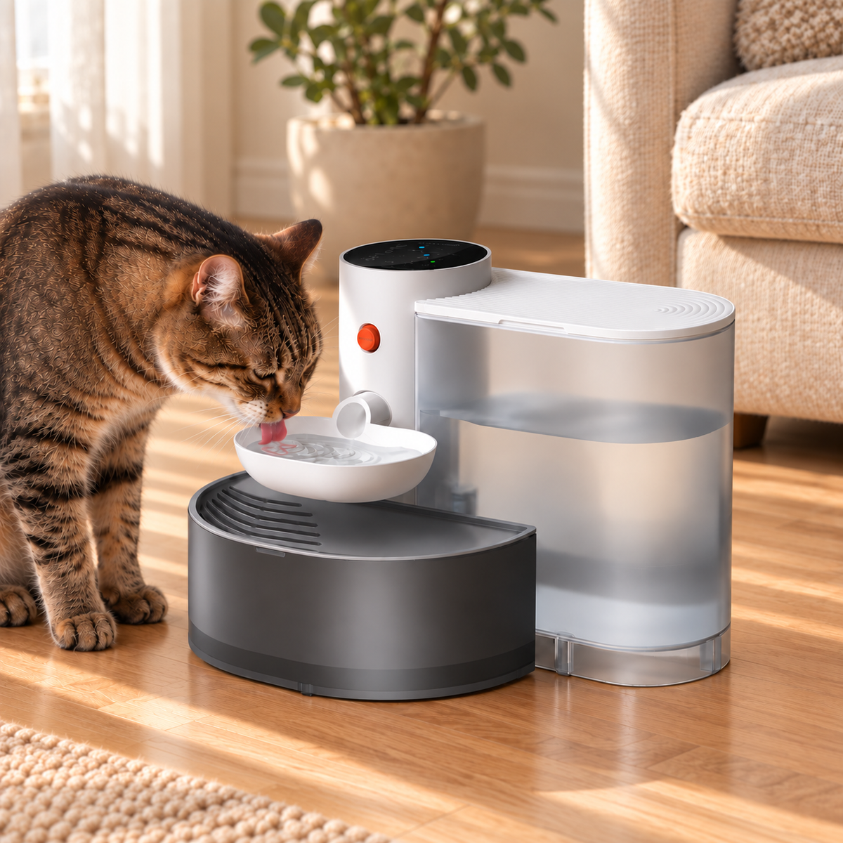 Fontaine à Eau Chat Sans Fil 3L – Silencieuse, 180 Jours d'Autonomie, Sans Filtre